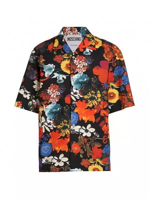 Рубашка с цветочным принтом , мультиколор Moschino