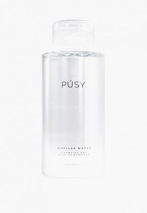 Мицеллярная вода Pusy очищающая, увлажняющая для снятия стойкого макияжа с пантенолом чувствительной и проблемной кожи, 290 мл. Цвет: белый
