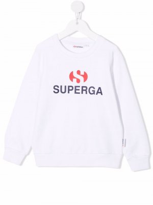 Толстовка с логотипом Superga Kids. Цвет: белый