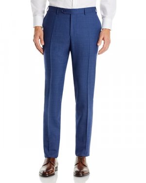 Однотонные классические брюки узкого кроя Capri M&;eacute;lange , цвет Blue Canali