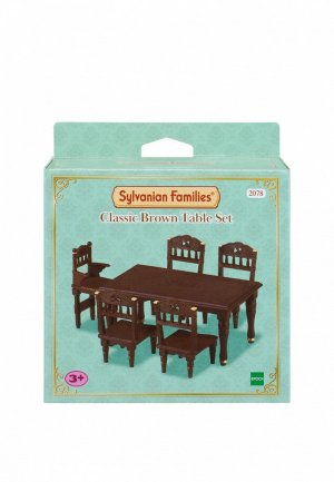 Набор игровой Sylvanian Families Классический коричневый стол. Цвет: коричневый