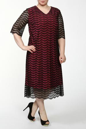 Платье Lia Mara. Цвет: черный, бордовый
