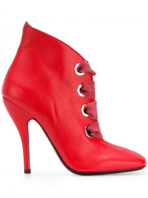 Ботинки на шнуровке Ermanno Scervino. Цвет: красный