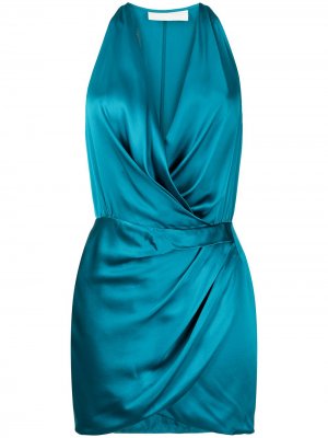 Платье мини с вырезом халтер Michelle Mason. Цвет: синий