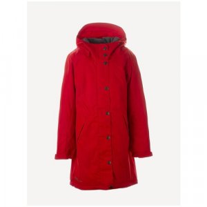 Джинсовая куртка , размер 140, красный Huppa. Цвет: красный