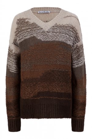 Коричневый свитер Acne Studios. Цвет: коричневый