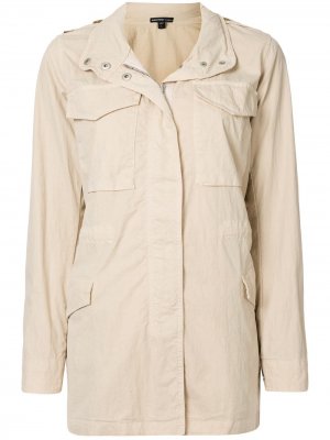 Куртка с капюшоном и потайной застежкой James Perse. Цвет: нейтральные цвета