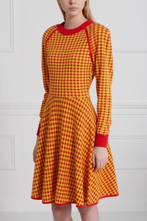 Хлопковое платье (1980-е) Bill Blass Vintage. Цвет: желтый