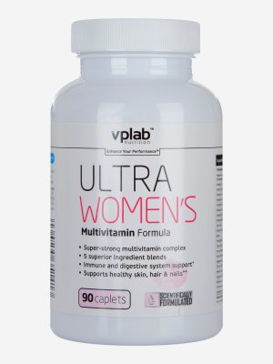 Женский спортивный витаминно-минеральный комплекс , Белый Vplab nutrition. Цвет: белый