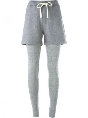 Многослойные спортивные брюки Nlst. Цвет: серый