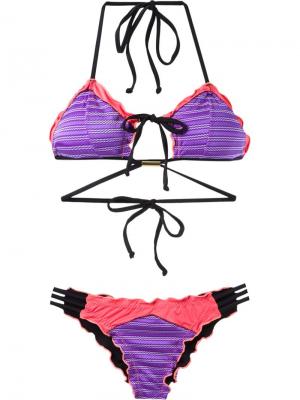 Triangle bikini set Janiero. Цвет: розовый и фиолетовый