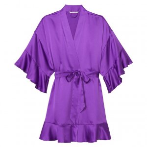 Халат Victoria's Secret Satin Flounce, фиолетовый Victoria's