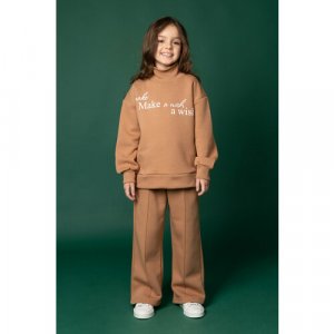 Комплект одежды , размер 146, коричневый LITTLE WORLD OF ALENA. Цвет: коричневый/светло-коричневый