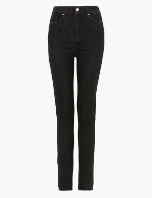 Рваные джинсы скинни Ivy с высокой талией, Marks&Spencer Marks & Spencer. Цвет: черный