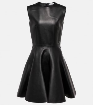 Кожаное мини-платье ALAÏA, черный Alaïa