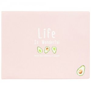 Обложка на зачетную книжку Life is - pink and avocado Kawaii Factory. Цвет: розовый