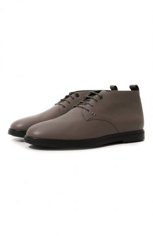 Кожаные ботинки Stefano Ricci. Цвет: серый