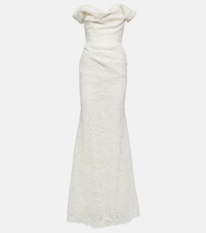 Свадебное кружевное платье Nova Cora с открытыми плечами VIVIENNE WESTWOOD, белый Westwood