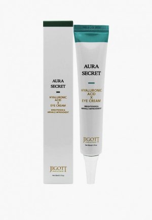 Крем для контура глаз и губ Jigott с гиалуроновой кислотой Aura Secret Hyaluronic Acid Eye Cream, 50 мл. Цвет: белый