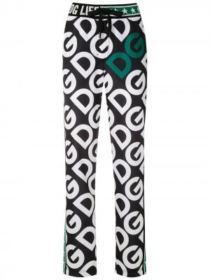 Спортивные брюки с логотипом DG Dolce & Gabbana. Цвет: разноцветный