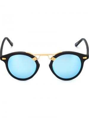 Солнцезащитные очки St. Louis Krewe Du Optic. Цвет: синий