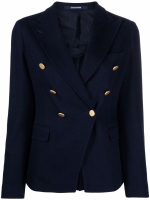 Double-breasted tailored blazer Tagliatore. Цвет: синий