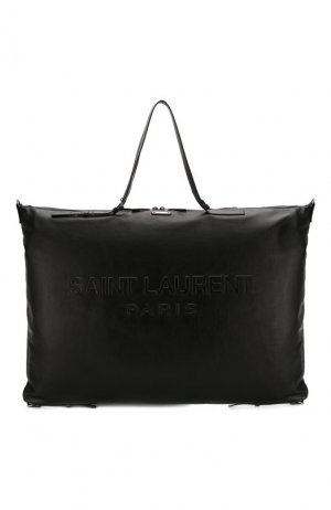 Кожаная дорожная сумка Saint Laurent. Цвет: чёрный