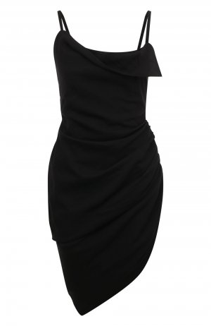 Платье из вискозы Jacquemus. Цвет: чёрный