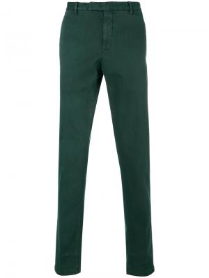 Классические брюки-чинос Boglioli. Цвет: зелёный