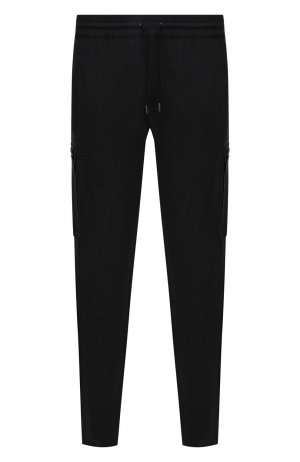 Шерстяные брюки-карго Burberry. Цвет: серый