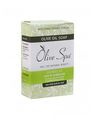 Мыло оливковое  с экстрактом зеленого чая OLIVE SPA, 100гр. (Греция) Spa. Цвет: белый