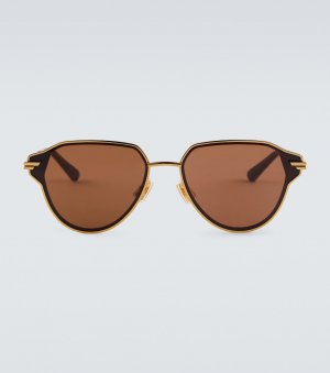 Солнцезащитные очки-авиаторы glaze , золото Bottega Veneta