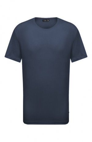 Хлопковая футболка Van Laack. Цвет: синий