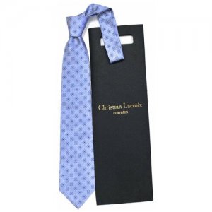 Голубой галстук в цветочек 837539 Christian Lacroix