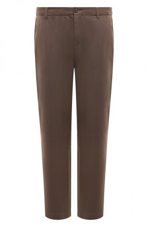 Хлопковые брюки La Martina. Цвет: коричневый