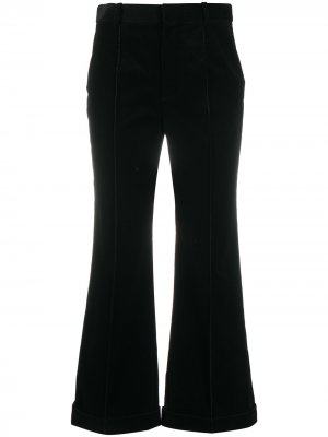 Укороченные вельветовые брюки Saint Laurent. Цвет: черный