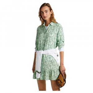 Короткое платье Fiorella Long Sleeve, зеленый Pepe Jeans