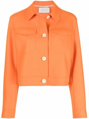 Куртка-рубашка на пуговицах Harris Wharf London. Цвет: оранжевый