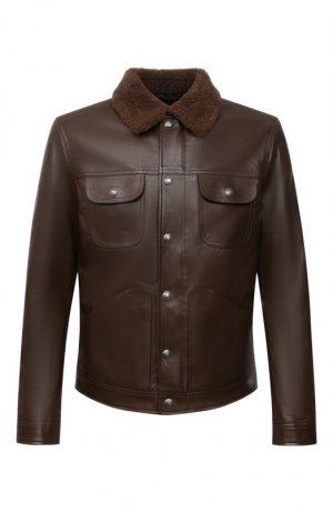 Кожаная куртка Tom Ford. Цвет: коричневый