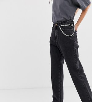 Черные выбеленные джинсы прямого кроя COLLUSION x005-Черный