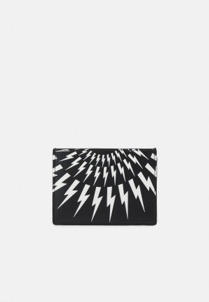Кошелек Fair Isle Thunderbolt Card Holder Unisex , цвет black/white Neil Barrett