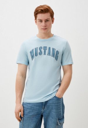 Футболка Mustang Style Austin. Цвет: голубой