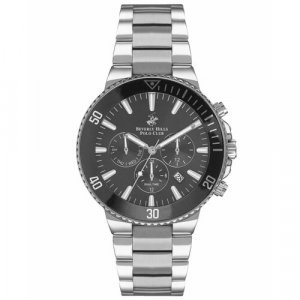 Наручные часы BP3247X.350, серебряный, черный Beverly Hills Polo Club. Цвет: серебристый/черный/серебристый-черный