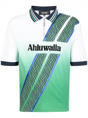 Рубашка поло Football из органического хлопка Ahluwalia. Цвет: зеленый