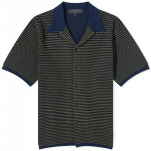 Рубашка Rag & Bone Felix Short Sleeve, темно-синий
