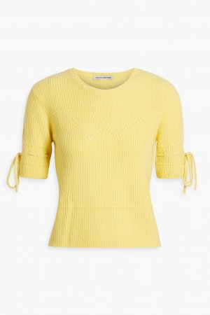 Кашемировый свитер вязки «пуэнтель» AUTUMN CASHMERE, желтый Cashmere