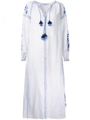 Длинное платье с вышивкой March 11. Цвет: белый