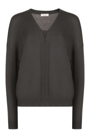 Пуловер BRUNELLO CUCINELLI. Цвет: серый