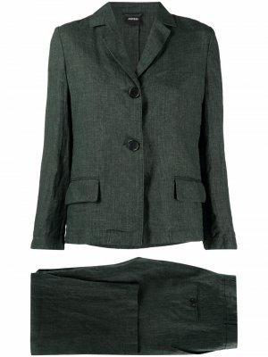 Однобортный пиджак из льна Aspesi. Цвет: зеленый
