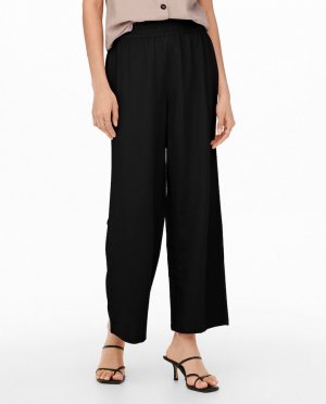 Женские брюки-кюлоты с эластичной резинкой на талии Only, черный ONLY. Цвет: черный